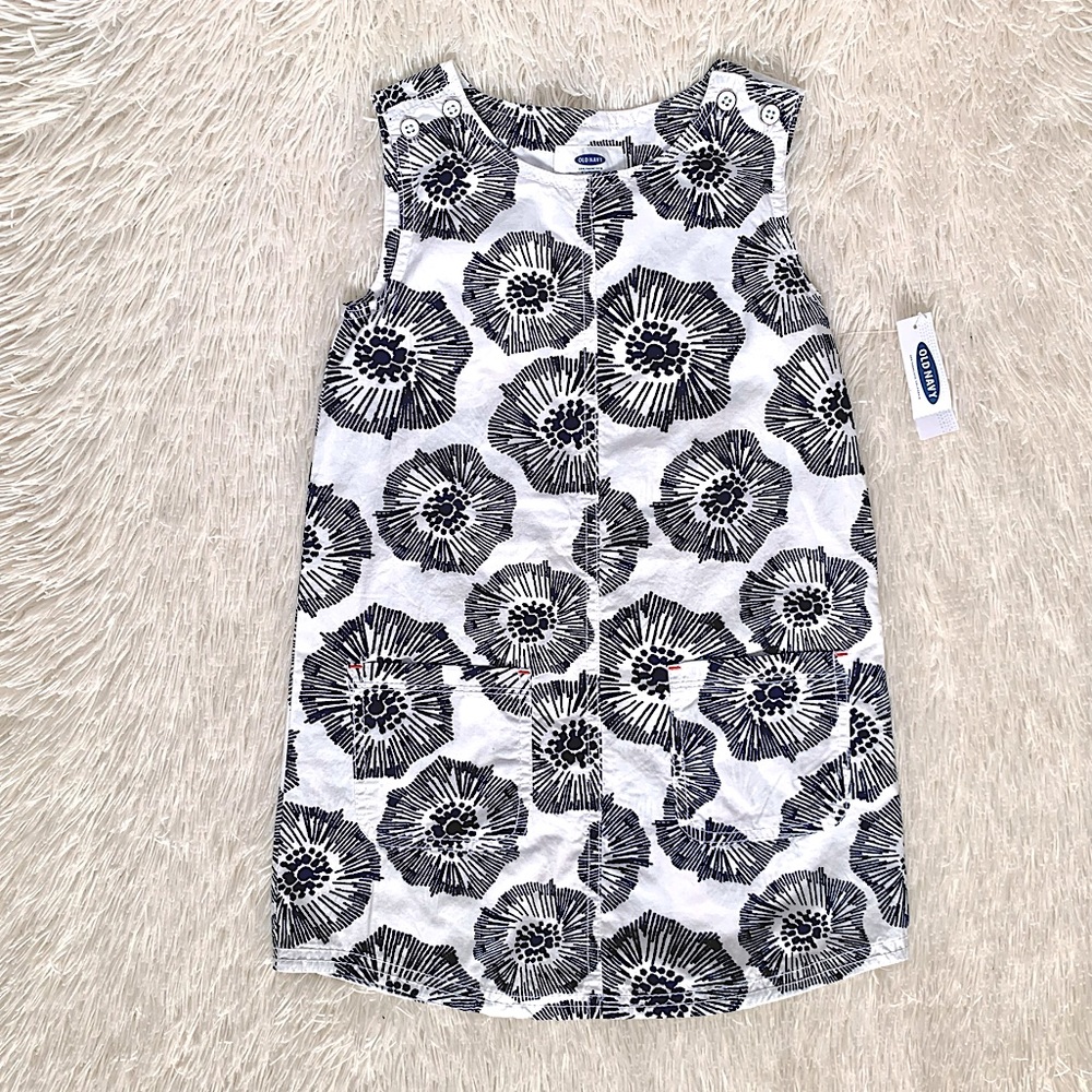 Old Navy White and Blue Floral Sheath Dress•NWT